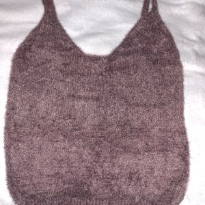 Fuzzy Cropped Tank Top